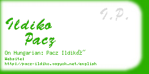 ildiko pacz business card